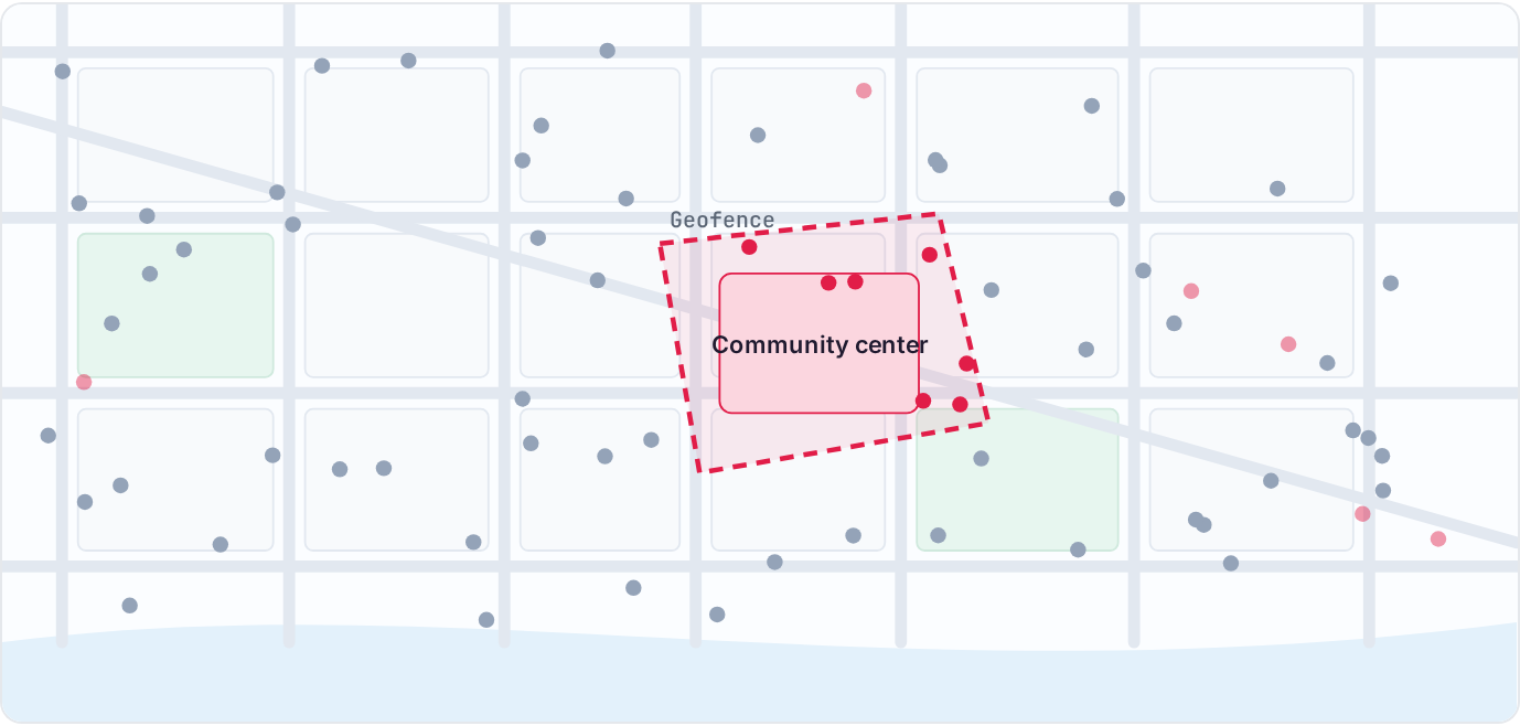 Static view of the interactive figure: Draw a fence around a place, get a list of phones