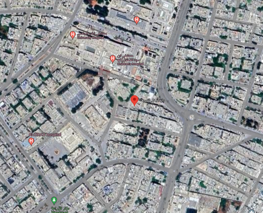Satellite view of the school site.